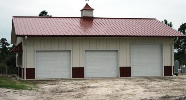 customized metal garages with standing seam roof