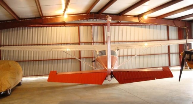 pre-engineered metal airplane hangar interior