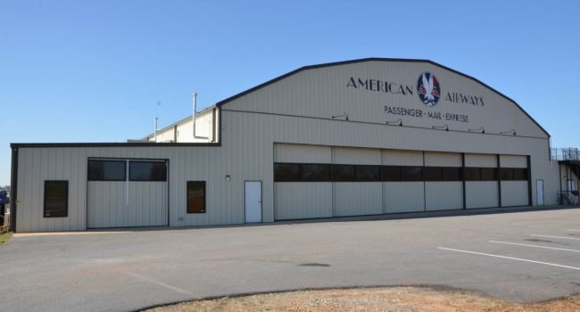 gambrel style airplane hangar museum