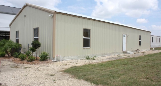 small steel office building