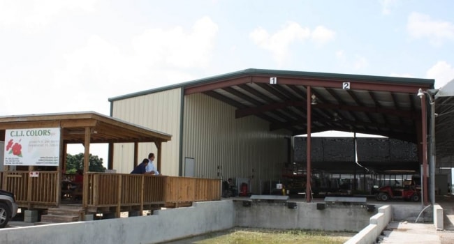 steel building open loading dock