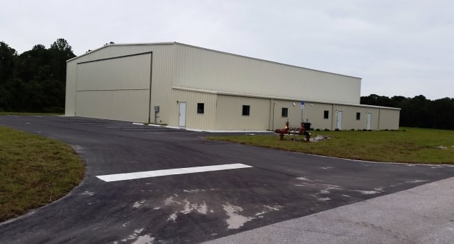airport airplane hangar bifold door and leanto