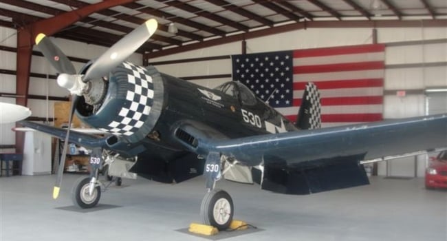 steel airplane hangar interior