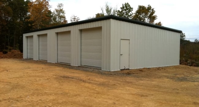 metal garages with single slope roof