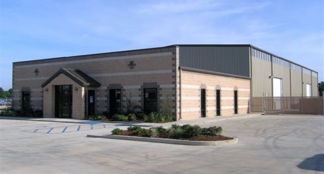 brick church offices metal steel church building