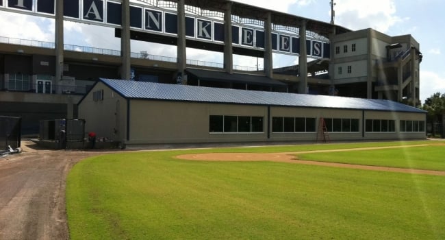 metal building yankees training camp
