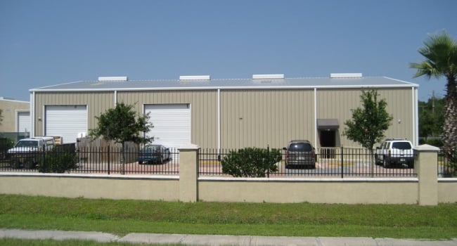 metal building warehouse and office with ridge vents