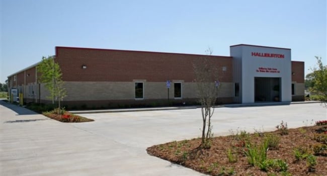 steel building warehouse with masonry exterior