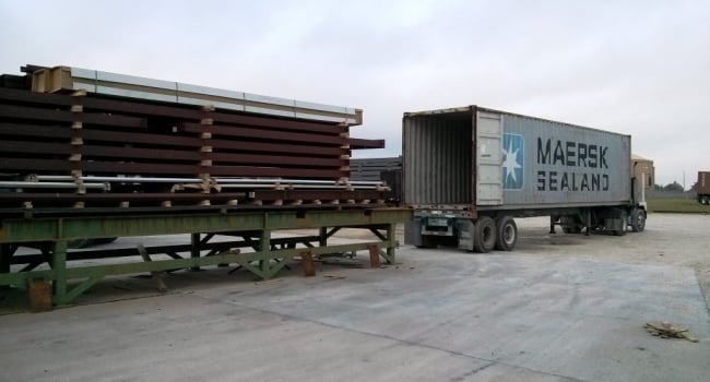 exporting steel building
