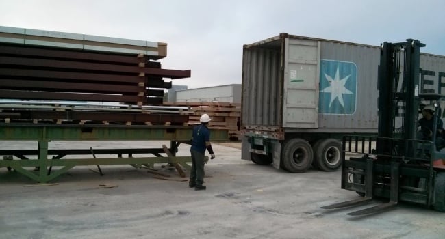 steel building export shipping