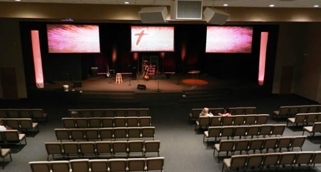 interior steel church sanctuary