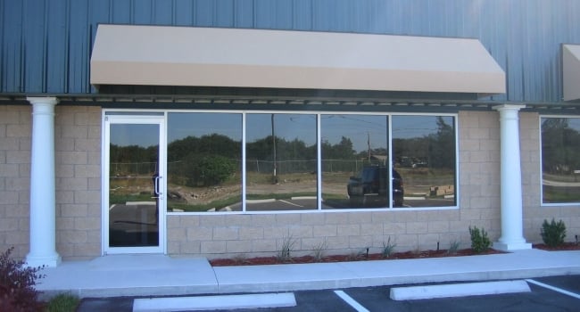 metal building retail strip shopping center