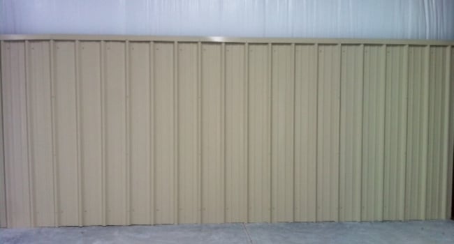 metal building interior liner panel with trim