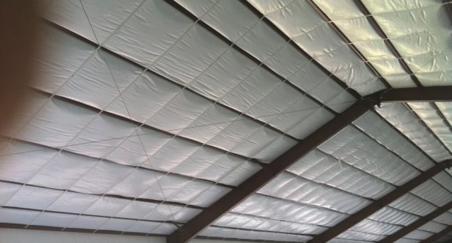 metal building white vinyle backed simple saver insulation