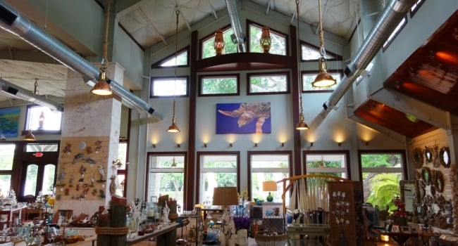 retail metal building with custom windows and interior