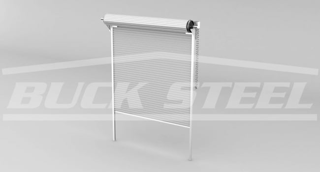 commercial rollup door with chainhoist