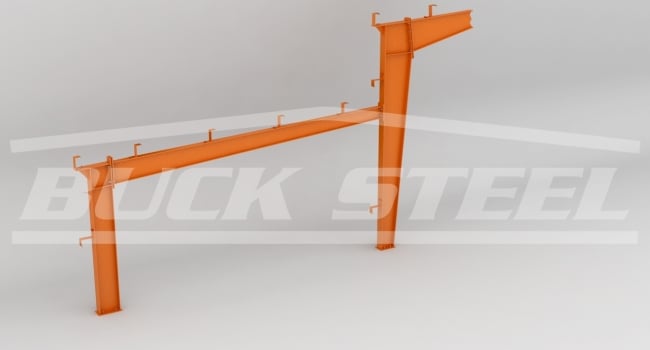 metal building leanto frame