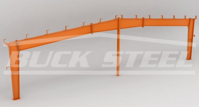 metal building modular frame tapered columns