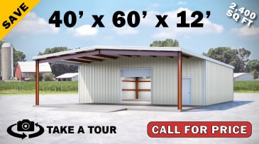 Click to Take A Tour! 40x60 Metal Building Kit on Sale