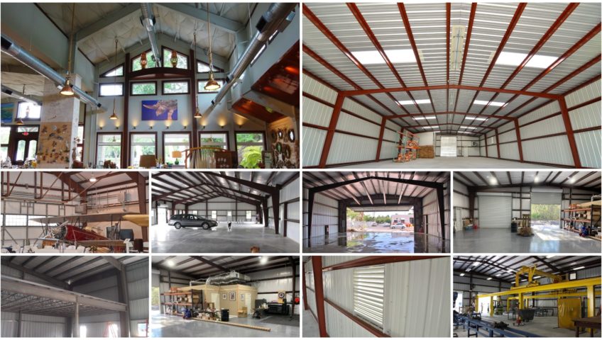metal building interiors photo gallery collage