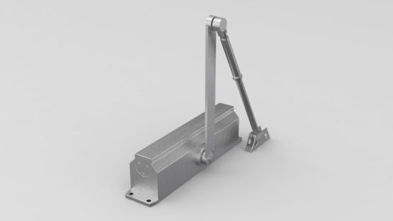 Metal building 3070 walk door automatic closer.