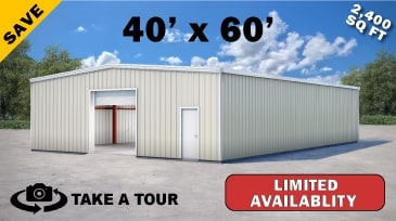 Click to Take A Tour! 40x60 Metal Buildings for Sale