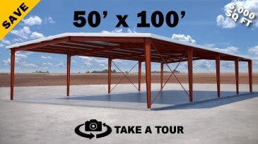 100x100 Metal Building Kit on Sale